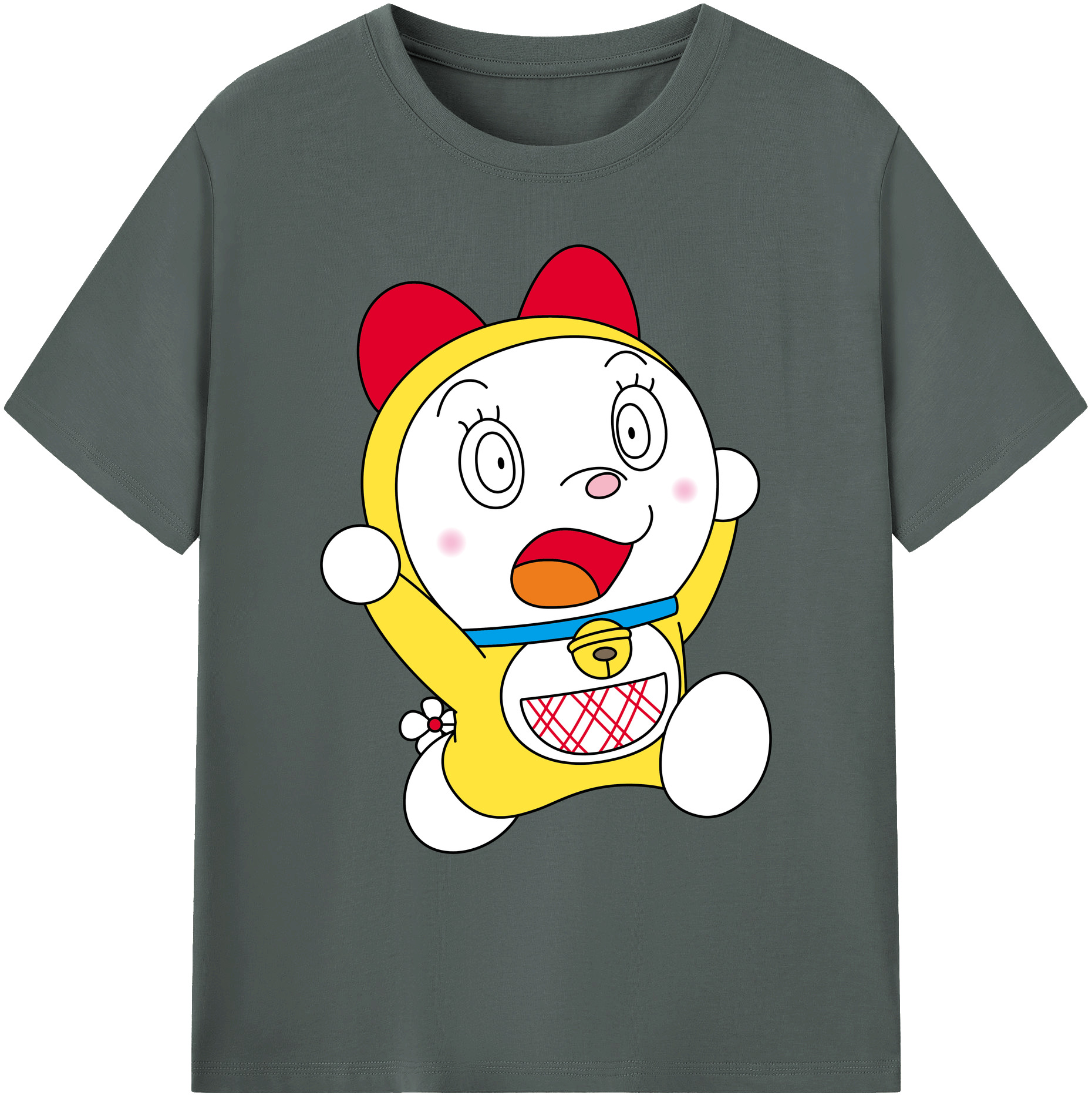 （画像用） ドラえもん ドラミ Doraemon Dorami 綿100％ メンズ半袖Tシャツ｜肌触りやわらか＆通気性